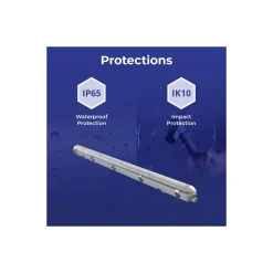 Noxion LED Allmänbruksarmatur Vattentät Poseidon V3.0 35-65W 4550-9100lm - 830-865 CCT | 150cm - Kabelgenomföring (5x2.5mm2)