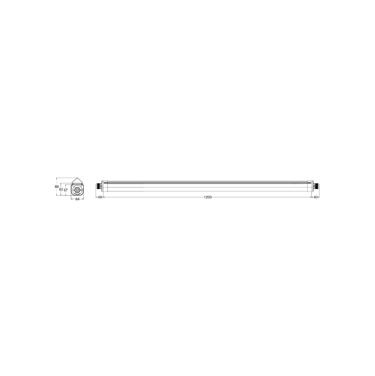 Noxion LED Allmänbruksarmatur Vattentät Ecowhite V3.0 24/36W 3120/4680lm - 830-865 CCT | 120cm
