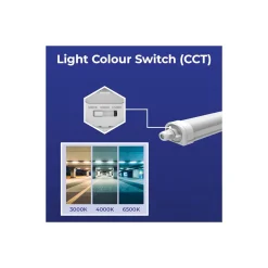 Noxion LED Allmänbruksarmatur Vattentät Ecowhite V3.0 24/36W 3120/4680lm - 830-865 CCT | 120cm