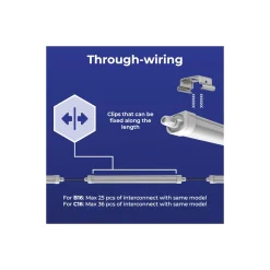 Noxion LED Allmänbruksarmatur Vattentät Ecowhite V3.0 20W 2600lm - 830-865 CCT | 60cm