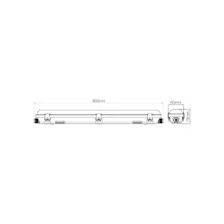 Noxion LED Allmänbruksarmatur Vattentät Poseidon V3.0 10-18W 1300-2520lm - 830-865 CCT | 60cm - Kabelgenomföring (5x2.5mm2)