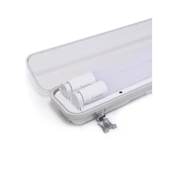 Noxion LED Allmänbruksarmatur Vattentät ArmaturPoseidon V2.0incl. 2x Noxion LED Rör T8 Standard Output 15W 2x1800lm - 865 Dagsljus | 120cm