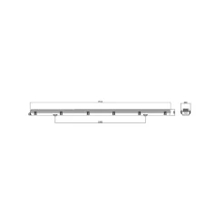 Noxion LED Allmänbruksarmatur Vattentät ArmaturPoseidon V2.0incl. 2x Noxion LED Rör T8 Standard Output 19W 2x2300lm - 830 Varm Vit | 150cm