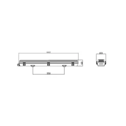 Noxion LED Allmänbruksarmatur Vattentät ArmaturPoseidon V2.0incl. 2x Noxion LED Rör T8 Standard Output 7.5W 2x900lm - 865 Dagsljus | 60cm