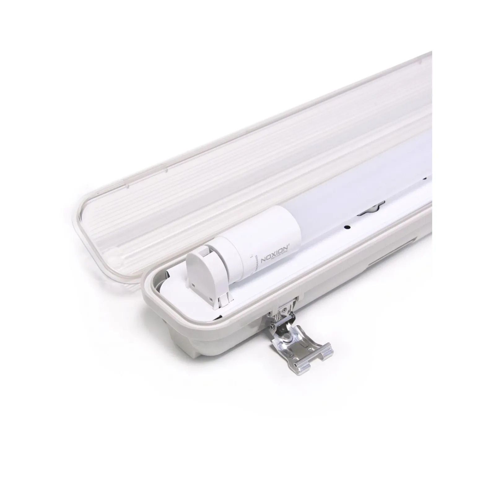 Noxion LED Allmänbruksarmatur Vattentät ArmaturPoseidon V2.0incl. 1x Noxion LED Rör T8 Standard Output 19W 2300lm - 830 Varm Vit | 150cm