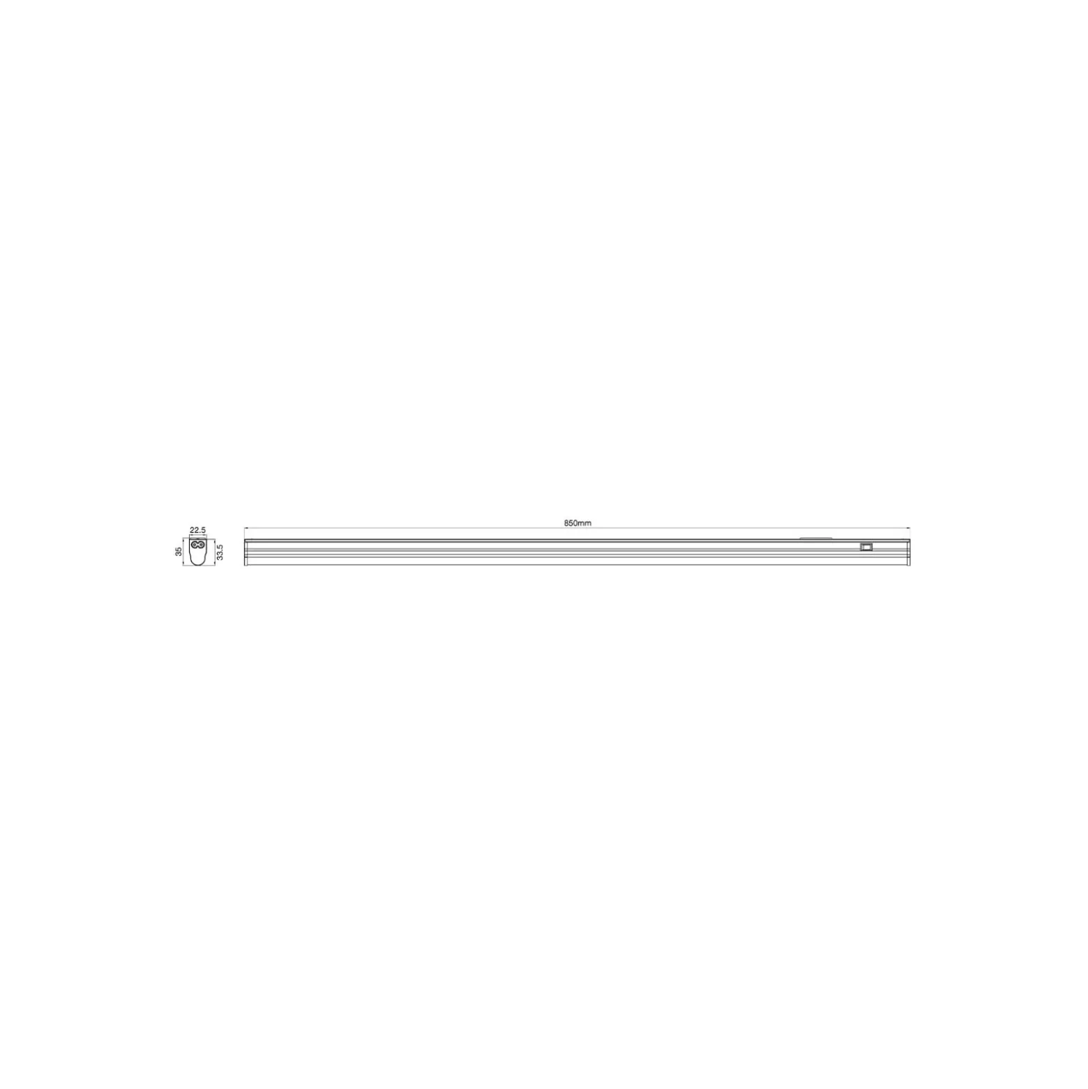 Noxion LED Allmänbruksarmatur Batline V2.0 11W 1340lm - 830-865 CCT | 90cm