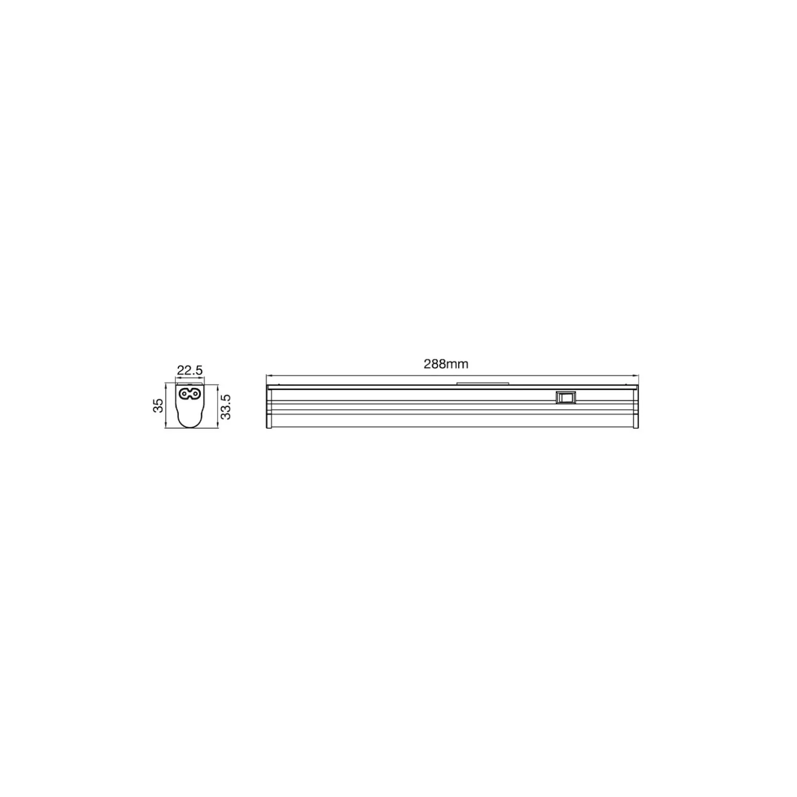 Noxion LED Allmänbruksarmatur Batline V2.0 4W 480lm - 830-865 CCT | 30cm