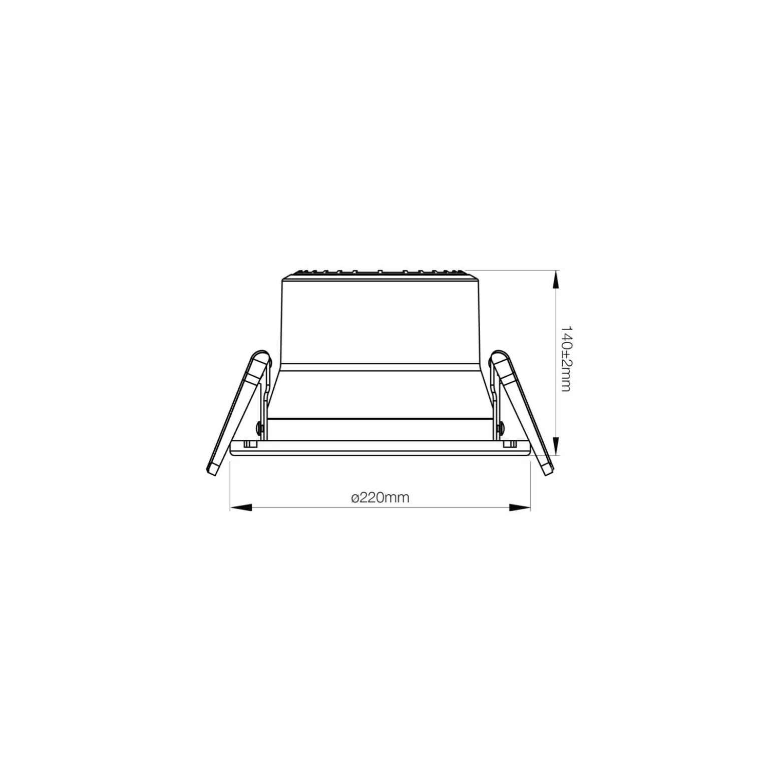 Noxion LED Downlight Apollo V2.0 25W 2960lm 60D - 830/840 CCT | 220mm - Utskärning 200mm - Aluminium Reflektor - Dali Dimbar