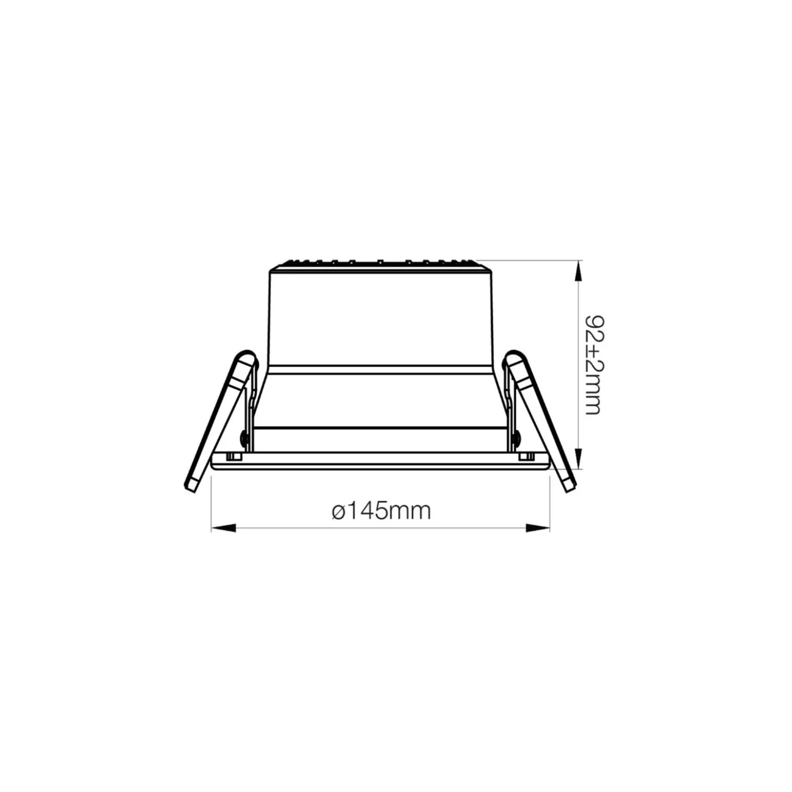 Noxion LED Downlight Apollo V2.0 TRIAC Dimbar 6-12W 720-1500lm 60D - 830/840 CCT | 145mm - Utskärning 120mm