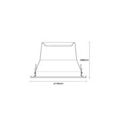 Noxion LED Downlight Apollo 9W 1100lm 60D - 830 Varm Vit | 145mm - Utskärning 120mm - UGR <19