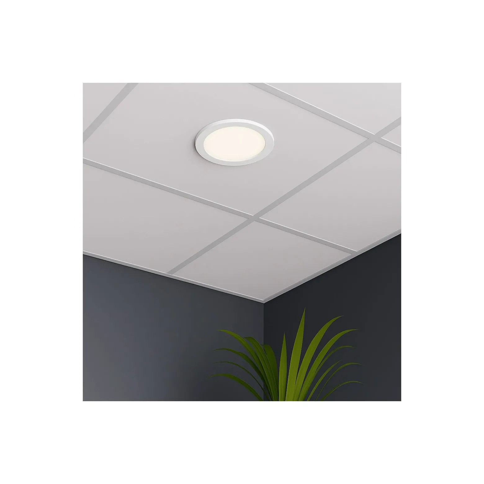 Noxion LED Downlight Ecowhite Vit 18W 1530lm 110D - 830 840 860 Justerbar Vit | 217mm - Utskärning 55-175mm - Dimbar