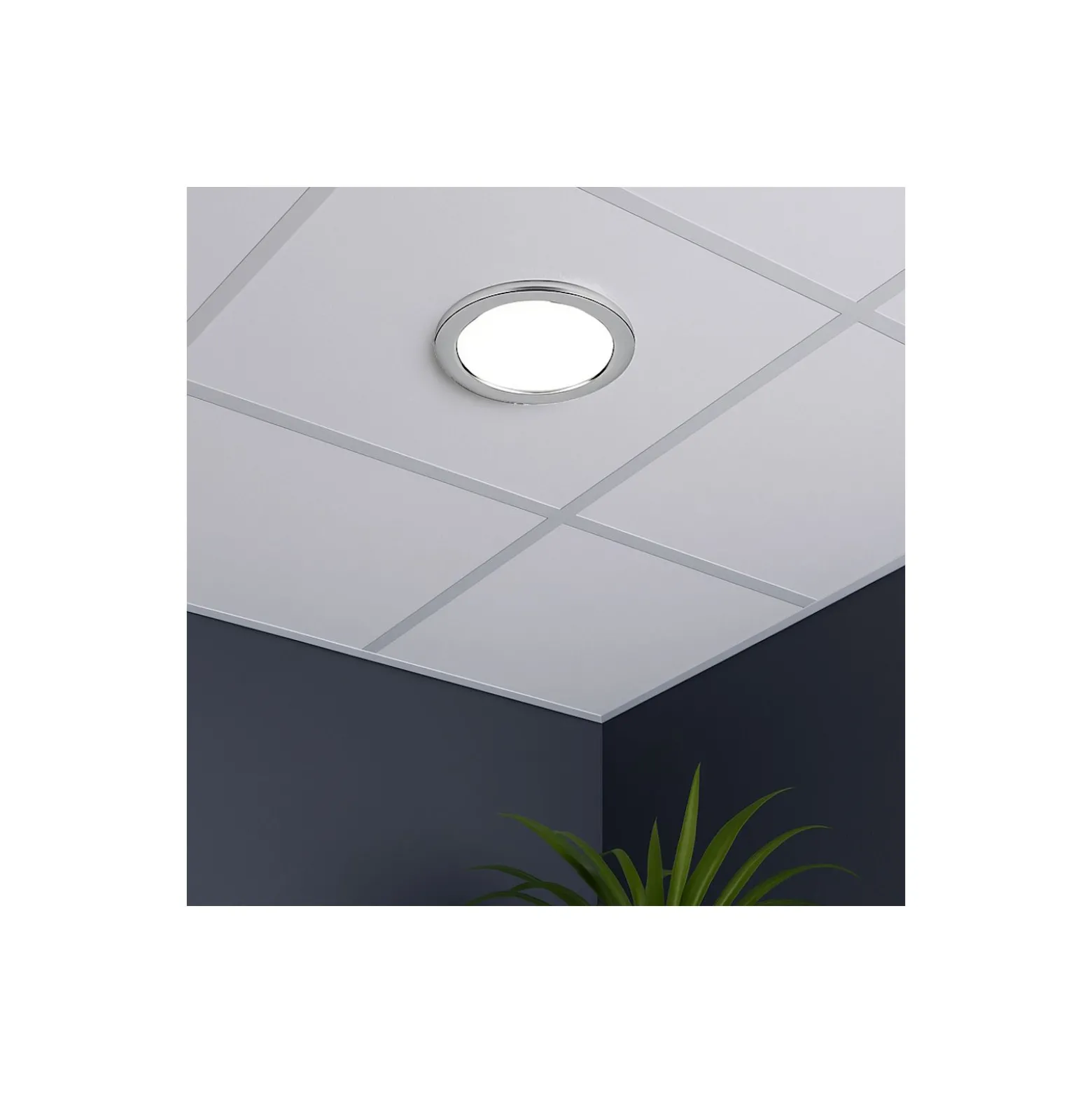 Noxion LED Downlight Ecowhite Krom 18W 1530lm - 830-840-860 CCT | Utskärning 55-175mm - Dimbar