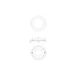 Noxion LEDDownlight SlimV2.0TRIAC Dimbar 24W 2400lm 830 Varm Vit |225mm - Utskärning 200mm - IP44