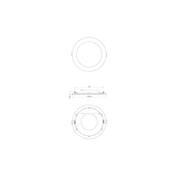 Noxion LED Downlight Slim V2.0 20W 2000lm 120D - 840 Kallvit | 225mm - Utskärning 200mm - IP44