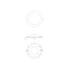 Noxion LED Downlight Slim V2.0 20W 2000lm 120D - 830 Varm Vit | 225mm - Utskärning 200mm - IP44 - 3 Timmar Nödbelysning