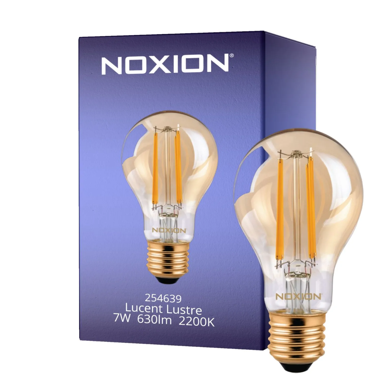 Noxion LED E27 Päron Filament Guld 7W 630lm - 825 Extra Varm Vit| Dimbar - Ersättare 50W