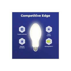 Noxion LED HID Ersättare HPL/SON HQL/NAV Elliptisk E40 36W 6000lm - 840 Kallvit | Ersättare 125W