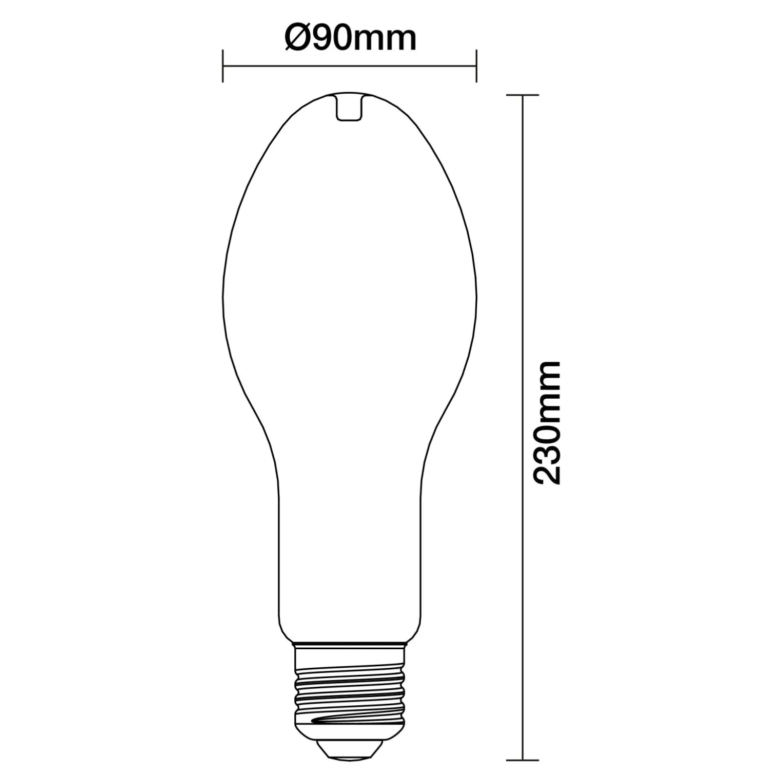 Noxion LED HID Ersättare HPL/SON HQL/NAV Elliptisk E40 36W 6000lm - 840 Kallvit | Ersättare 125W