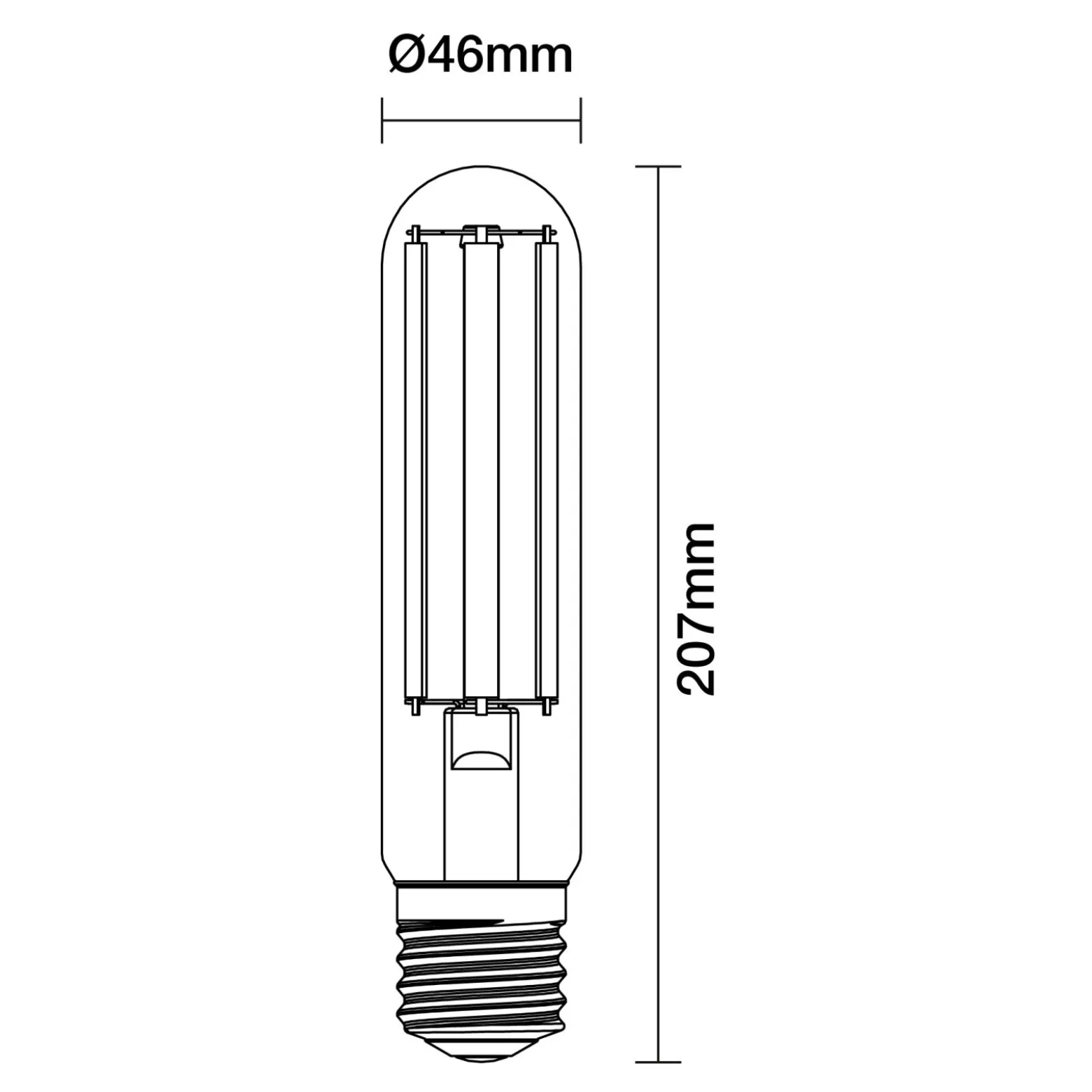 Noxion LED HID Ersättare SON-T/NAV-T Rörformad Filament E40 38W 7500lm - 740 Kallvit | Ersättare 125W