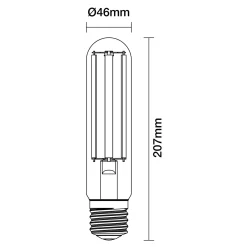Noxion LED HID Ersättare SON-T/NAV-T Rörformad Filament E40 38W 7200lm - 730 Varm Vit | Ersättare 125W