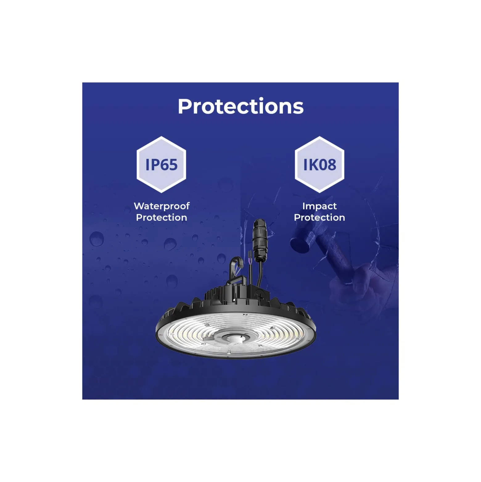 Noxion LED Highbay Concord V4.0 100-120-150-200W 34000lm 90D - 840/852/865 CCT | IP65 - 1-10V Dimbar - Ersättare 520W - Justerbara Watt