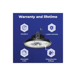 Noxion LED Highbay Ecowhite V2.0 200W 32000lm 120D - 840 Kallvit | IP65 - 1-10V Dimbar
