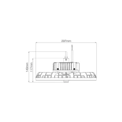 Noxion LED Highbay Ecowhite V2.0 200W 32000lm 120D - 840 Kallvit | IP65 - 1-10V Dimbar