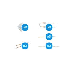 Noxion Led-Ljusslingor Naga - Anslutningsstycke RGB+Dual Vit 12mm - Liten 15st