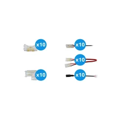 Noxion Led-Ljusslingor Naga - Anslutningsstycke Enkel Färg 8mm - Stor 50st