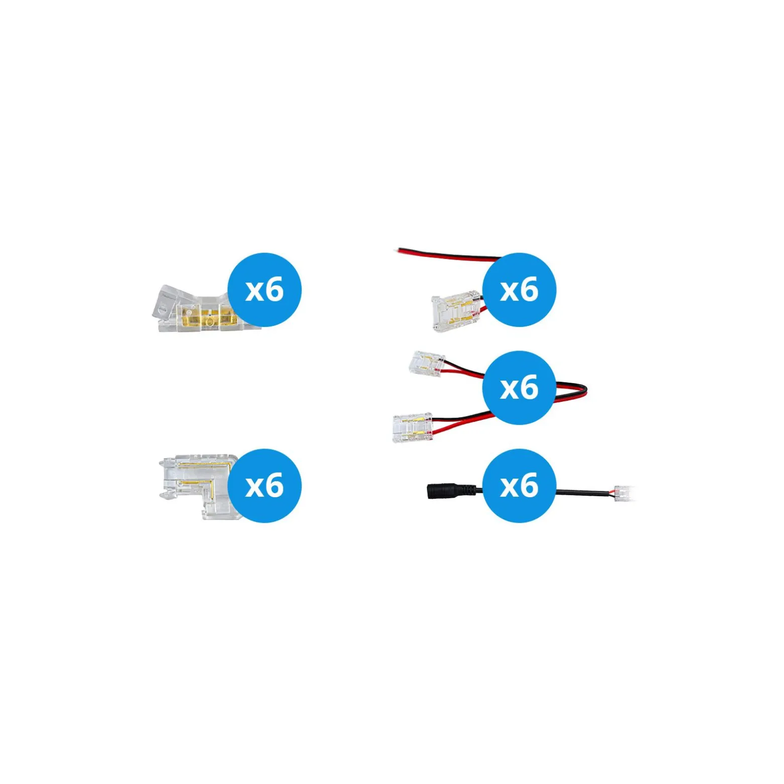 Noxion Led-Ljusslingor Naga - Anslutningsstycke Enkel Färg 10mm - Medium 30st