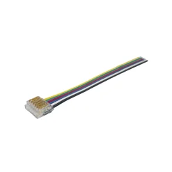 Noxion Led-Ljusslingor Naga - Ljusslingor to Tråd 15cm Anslutningsstycke - single use (6pin/RGB+Dual Vit/12mm)