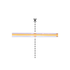 Noxion Led-Ljusslingor Naga 5 Meter Komplett set - Smart Wifi - 24V - 320LEDs/m - COB - 8W/m - 927 Extra Varm Vit | 8mm - IP20 - Bästa Färgåtergivning