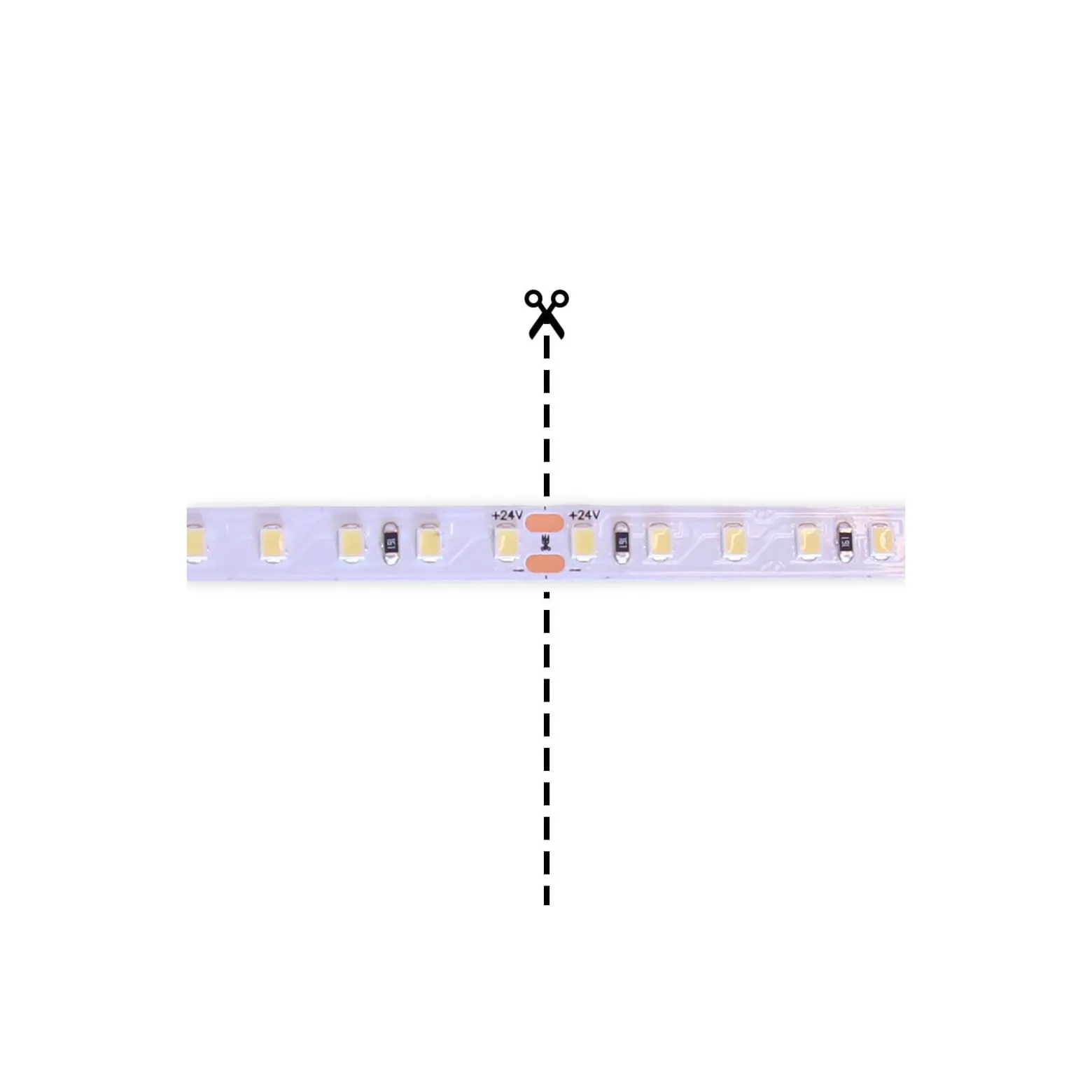 Noxion Led-Ljusslingor Naga 5 Meter Komplett set - Smart Wifi - 24V - 120LEDs/m - 9.6W/m - 965 Dagsljus | 8mm - IP20 - Bästa Färgåtergivning - SMD2835