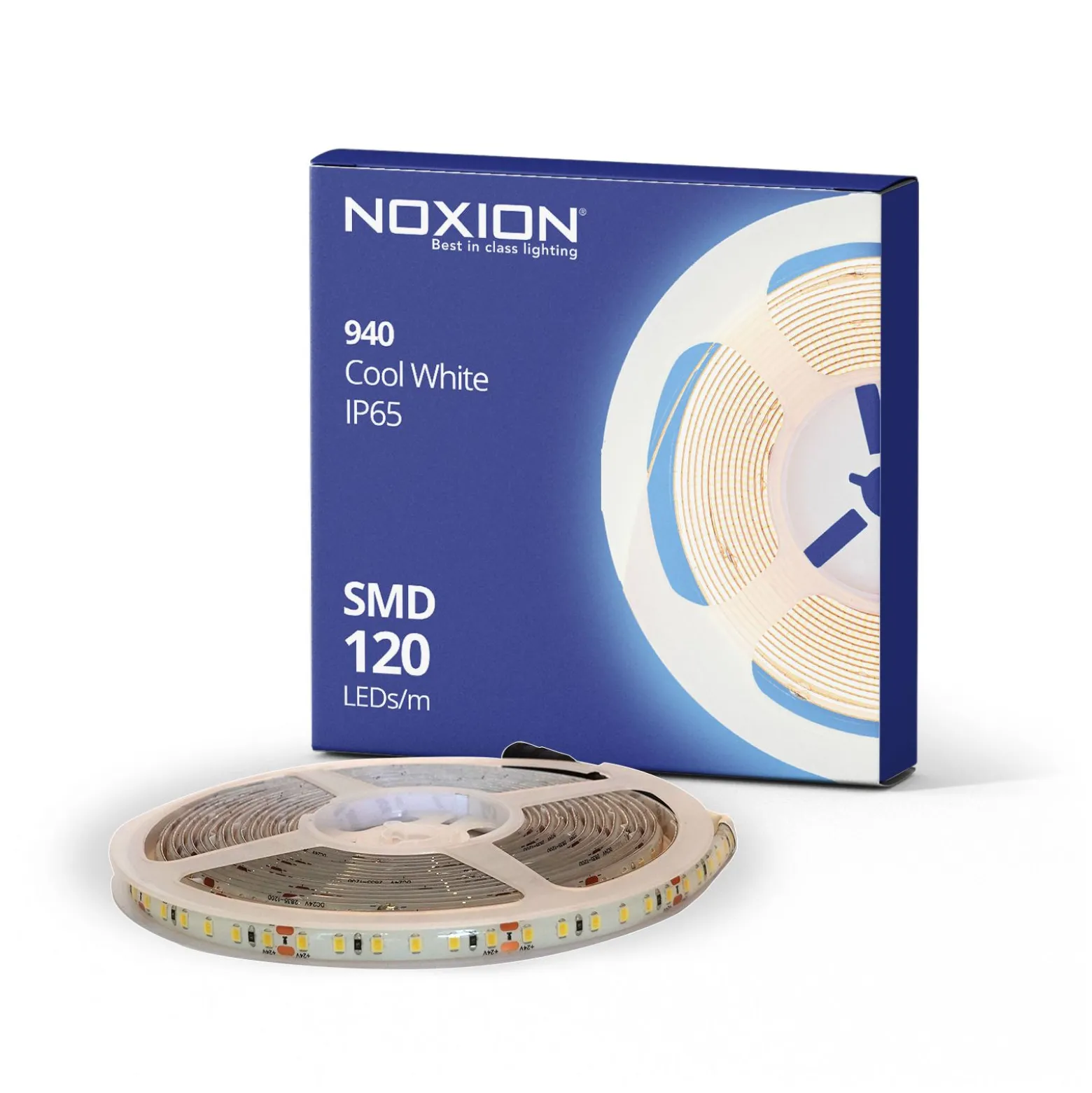 Noxion Led-Ljusslingor Naga 5 Meter 24V - 120LEDs/m - 9.6W/m - 940 Kallvit | 8mm - IP65 - Bästa Färgåtergivning - SMD2835