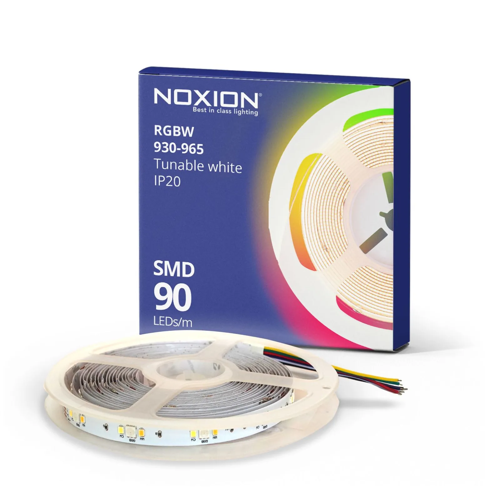 Noxion Led-Ljusslingor Naga 5 Meter 24V - 90LEDs/m - 12W/m - RGBW - 930-965 Justerbar Vit | 12mm - IP20 - Bästa Färgåtergivning - SMD2835+SMD5050