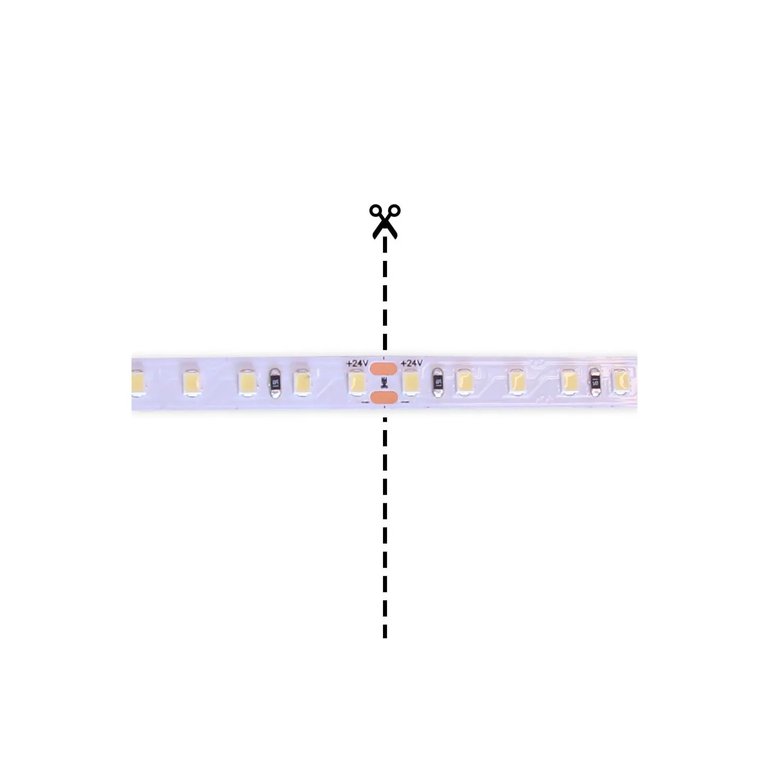 Noxion Led-Ljusslingor Naga 5 Meter IP20 SMD2835/120 24V 9.6W/m 965 /8mm/50mm + DC Sladd
