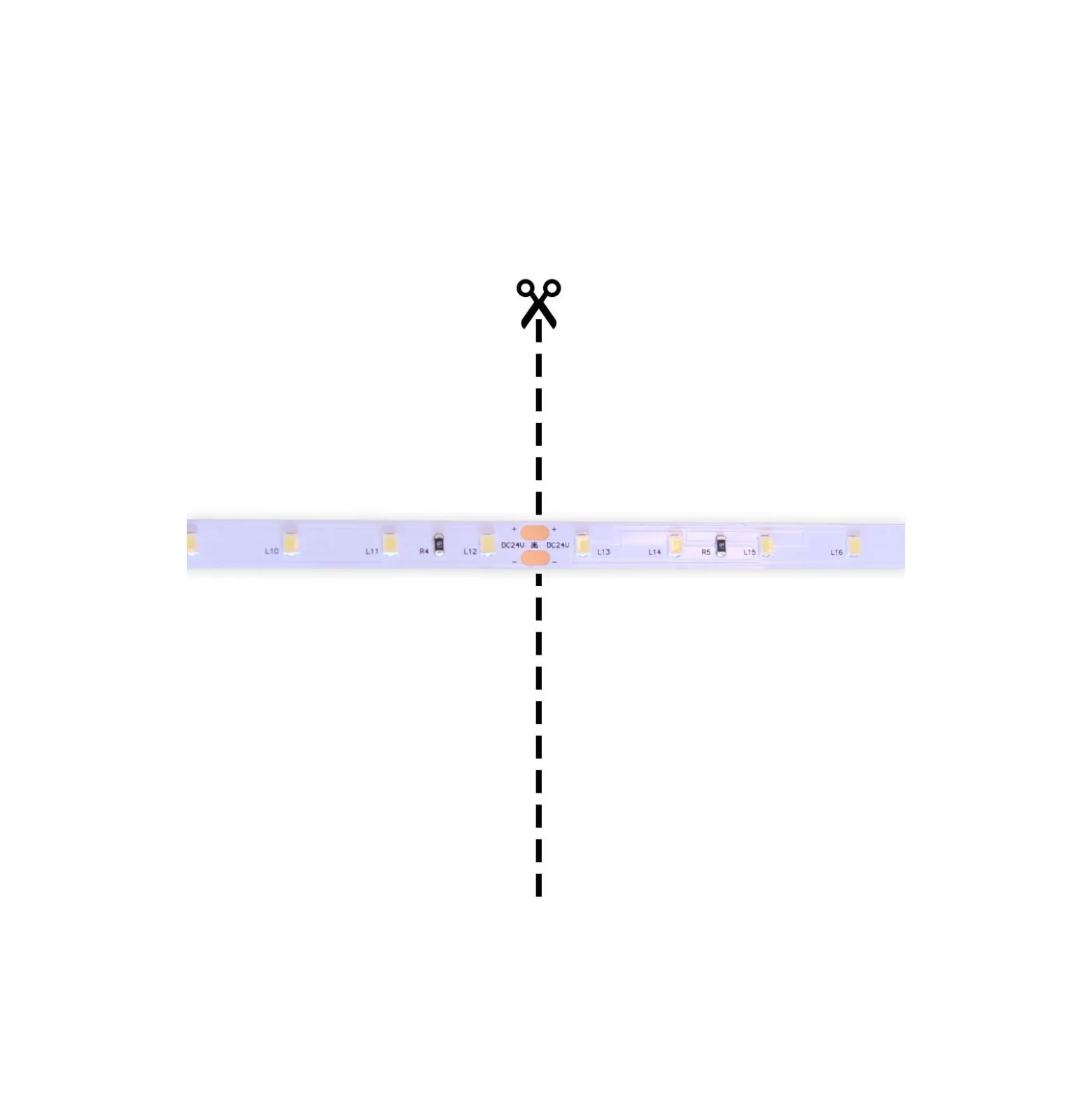 Noxion Led-Ljusslingor Naga 5 Meter IP20 SMD2835/60 24V 4.8W/m 965 /8mm/100mm + DC Sladd