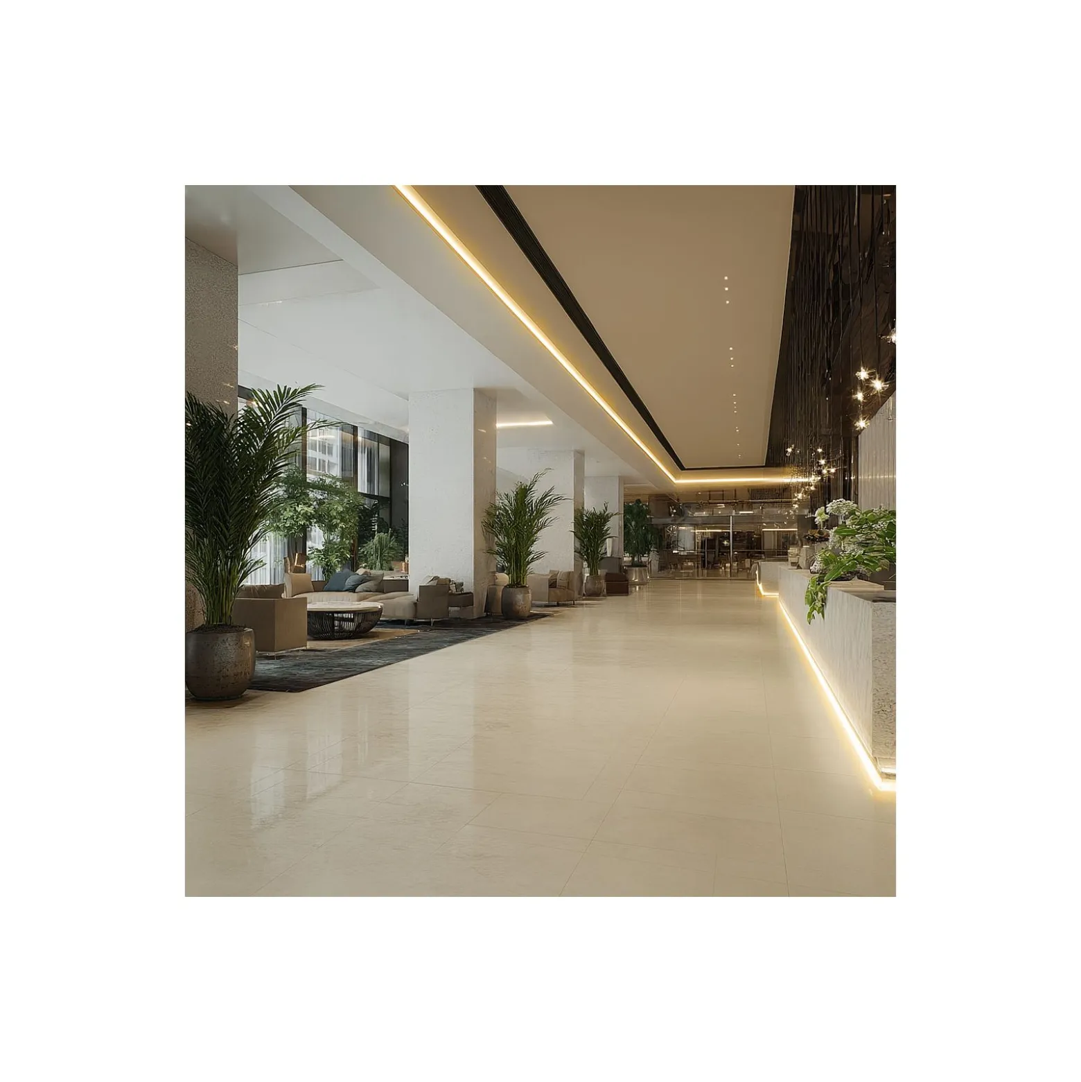Noxion Led-Ljusslingor Naga 5 Meter IP20 COB/320 24V 8W/m 930 /8mm/50mm + DC Sladd
