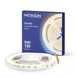 Noxion Led-Ljusslingor Naga 5 Meter 24V - 120LEDs/m - 9.6W/m - 930-965 Justerbar Vit | 8mm - IP20 - Bästa Färgåtergivning - SMD2835