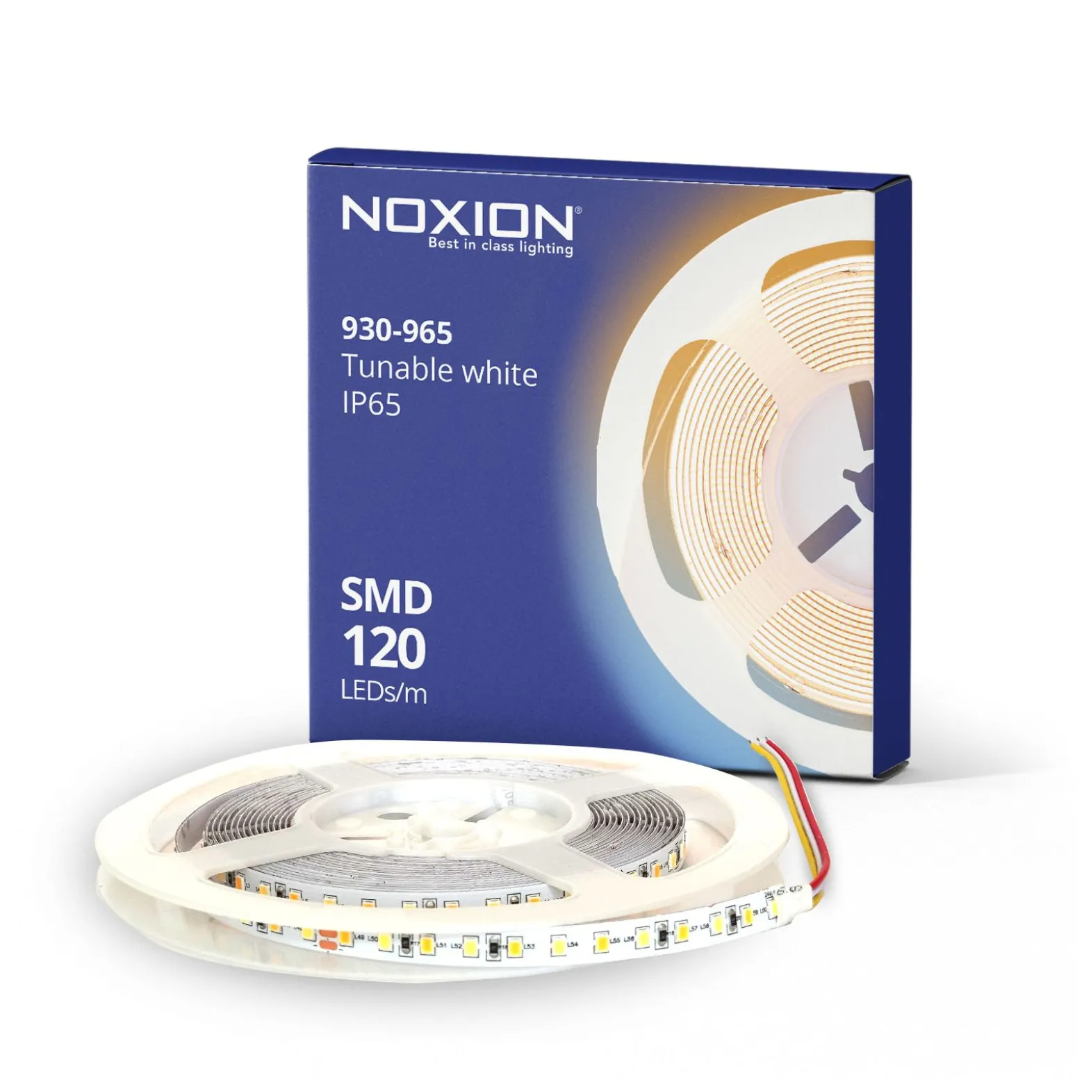 Noxion Led-Ljusslingor Naga 5 Meter 24V - 120LEDs/m - 9.6W/m - 930-965 Justerbar Vit | 8mm - IP20 - Bästa Färgåtergivning - SMD2835