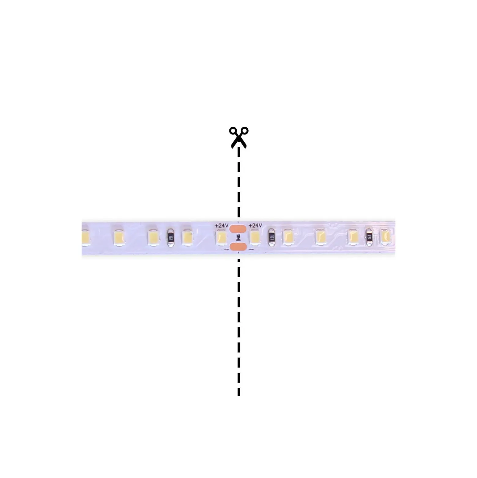 Noxion Led-Ljusslingor Naga 5 Meter IP20 SMD2835/120 24V 9.6W/m 940 /8mm/50mm + DC Sladd