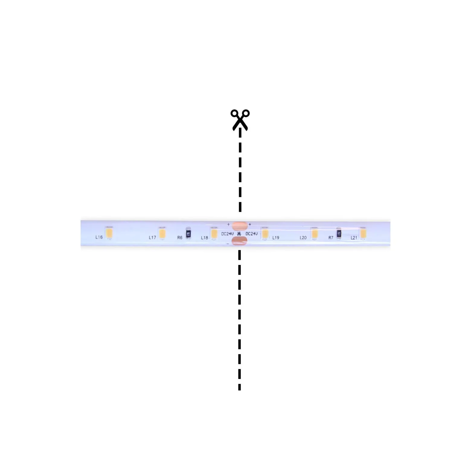Noxion Led-Ljusslingor Naga 5 Meter 24V - 60LEDs/m - 4.8W/m - 927 Extra Varm Vit | 8mm - IP65 - Bästa Färgåtergivning - SMD2835