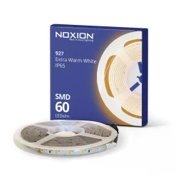Noxion Led-Ljusslingor Naga 5 Meter 24V - 60LEDs/m - 4.8W/m - 927 Extra Varm Vit | 8mm - IP65 - Bästa Färgåtergivning - SMD2835
