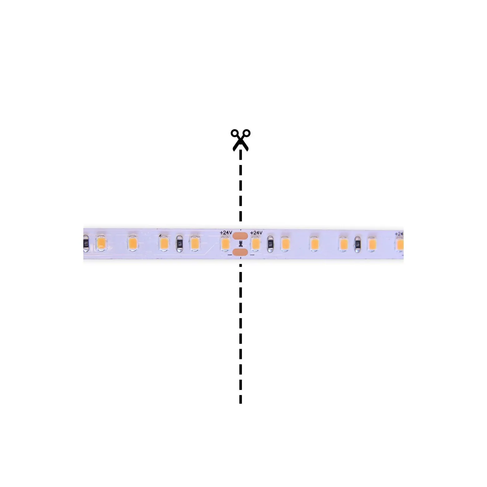 Noxion Led-Ljusslingor Naga 5 Meter IP20 SMD2835/120 24V 9.6W/m 930 /8mm/50mm + DC Sladd