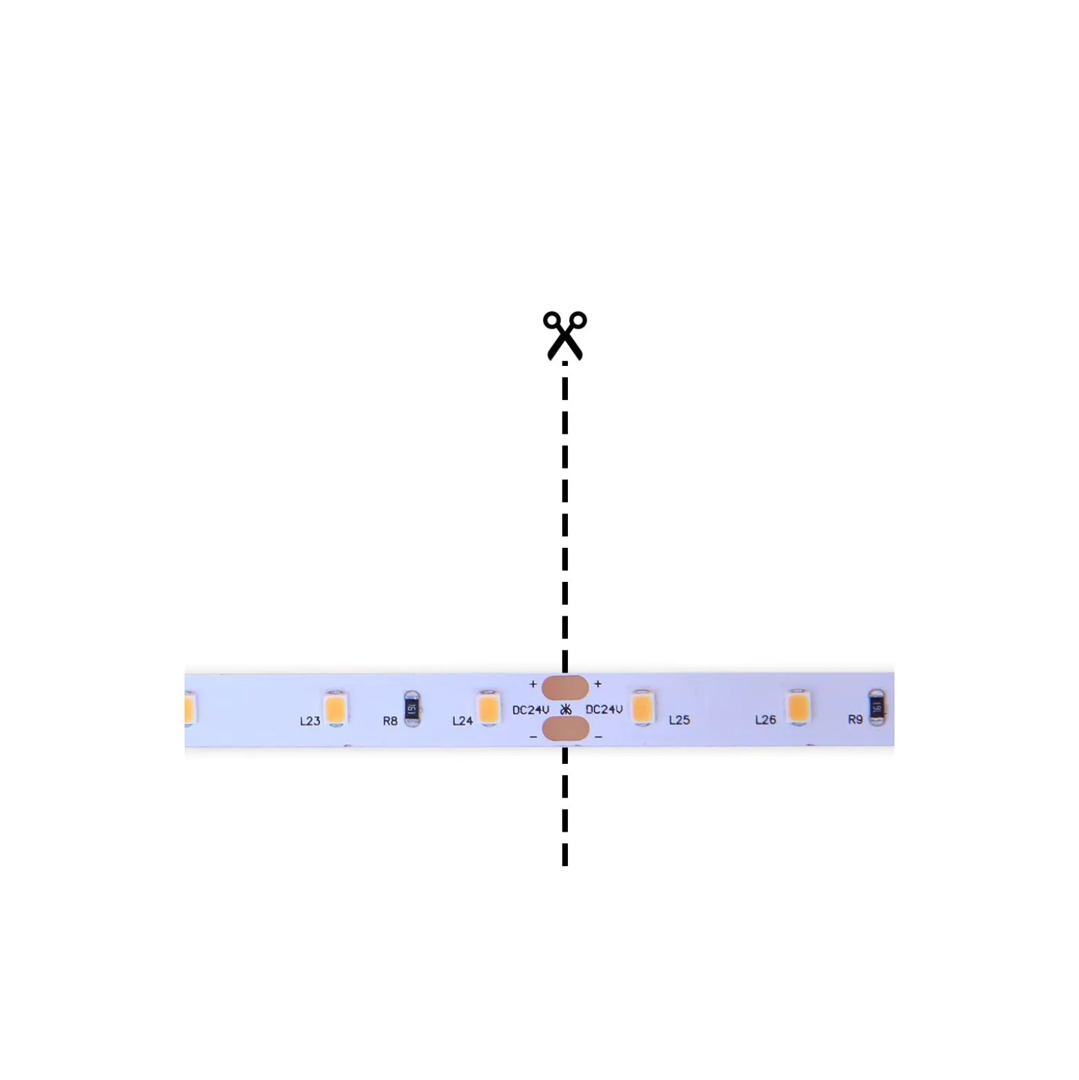 Noxion Led-Ljusslingor Naga 5 Meter IP20 SMD2835/60 24V 4.8W/m 930 /8mm/100mm + DC Sladd