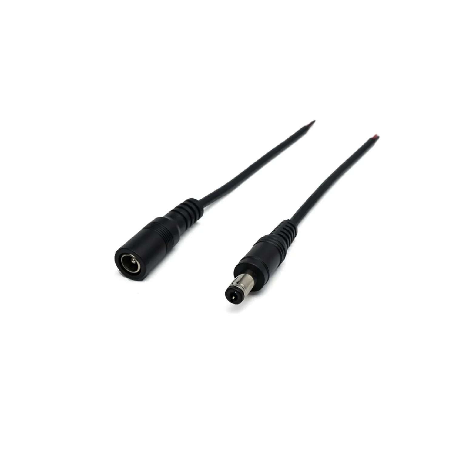 Noxion Led-Ljusslingor Naga - Power DC Sladd Open Tråd Kvinnlig+Manlig Strömkontakt (2pin/Enkel Färg/8mm)