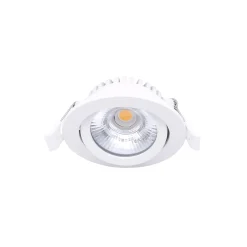 Noxion LED Lutningsbar Slim Spot Vit Runda 6W 350lm 60D - 920-930 Dim To Warm | 85mm - IP54 - Dimbar - Bästa Färgåtergivning