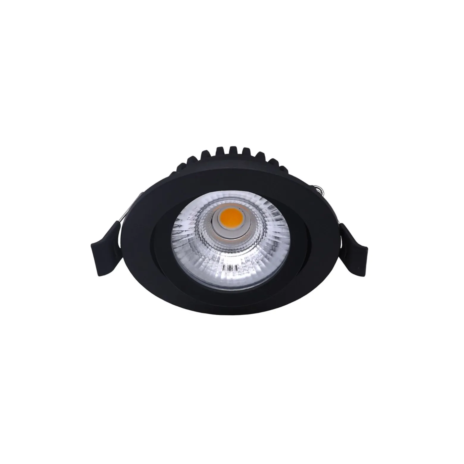 Noxion LED Lutningsbar Slim Spot Svart 6W 550lm - 930 Varm Vit | Utskärning 75mm - IP54 - Bästa färgåtergivning