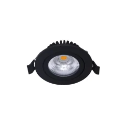 Noxion LED Lutningsbar Slim Spot Svart Runda 6W 550lm 60D - 927 Extra Varm Vit | 85mm - IP54 - Dimbar - Bästa Färgåtergivning