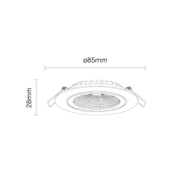 Noxion LED Lutningsbar Slim Spot Vit 6W 550lm - 930 Varm Vit | Utskärning 75mm - IP54 - Bästa färgåtergivning